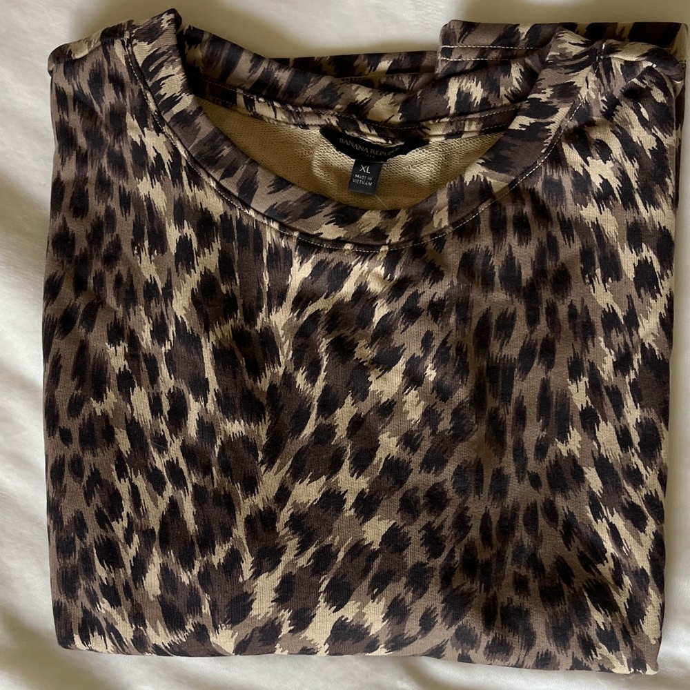 Banana Republic Animal Print Blouse - Brown and Black - Picture 7 of 8